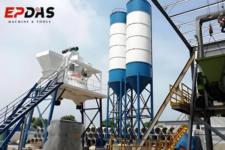 Dry Mix Concrete Batching Plant factory